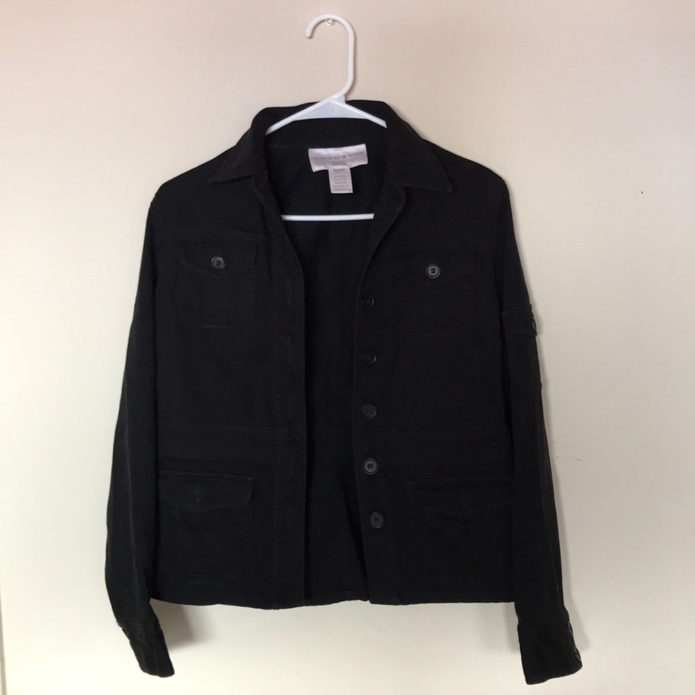Black jean jacket, Jones New York